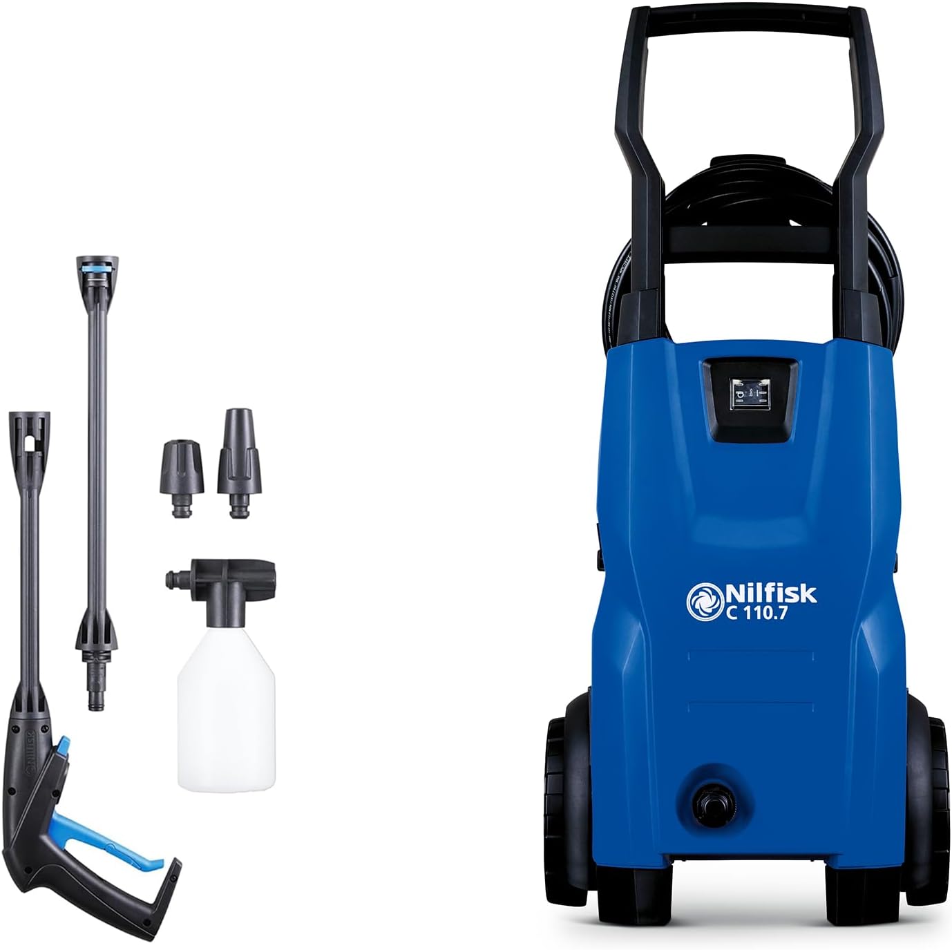Nilfisk C 110.7-5 High Pressure Washer - Mini Power Washer for Patios and Car Cleaner (1400 W)