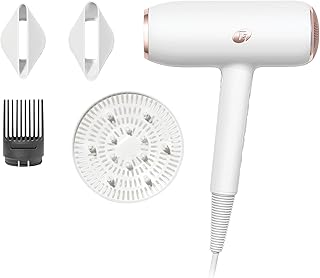T3 Featherweight StyleMax Professional Ionic Hair Dryer with Custom Heat Automation & 4 Attachments,Fast Drying,Lightweight with 5 Heat & 3 Speed Settings,2 Concentrators,Diffuser & Smoothing Comb