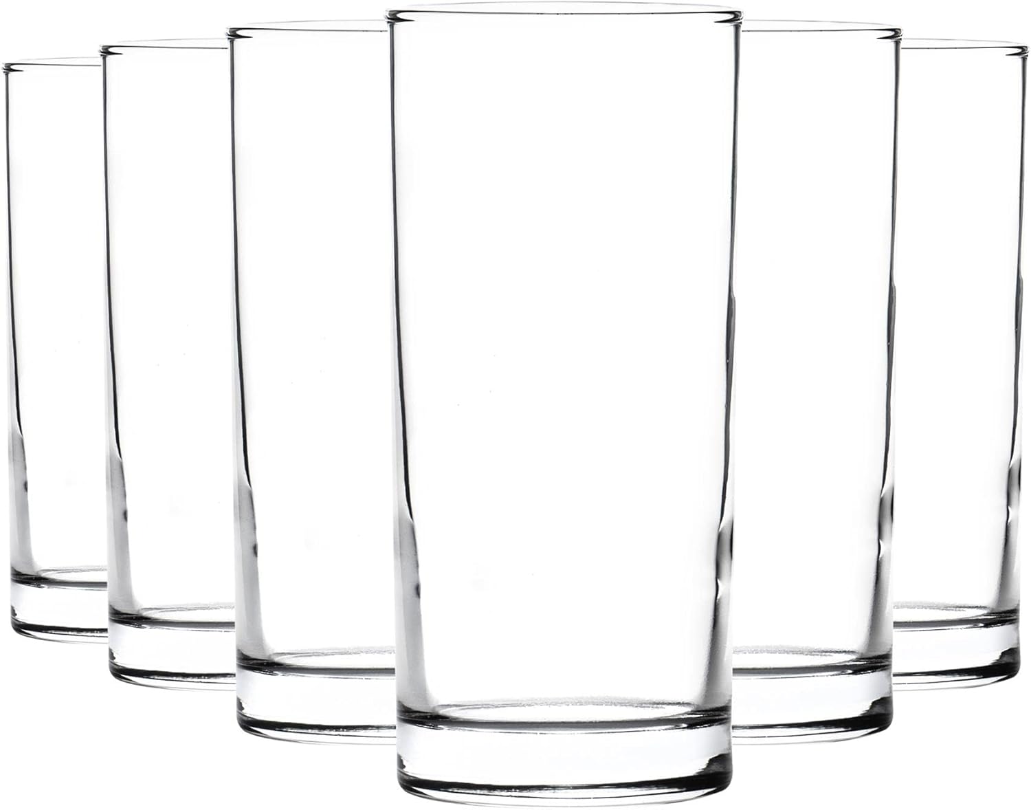 Argon Tableware Classic Highball Glasses - Modern Gift Tall Drinking Glass Cocktail Juice Tumbler - 285ml - Pack of 6