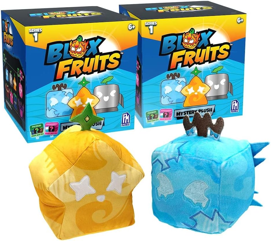 BLOX Fruits - Mystery Fruit Collectible Plush 2-Pack (4"" Tall, Series 1) [Includes DLC, Officially Licensed], Mixed, CP3310-2PK