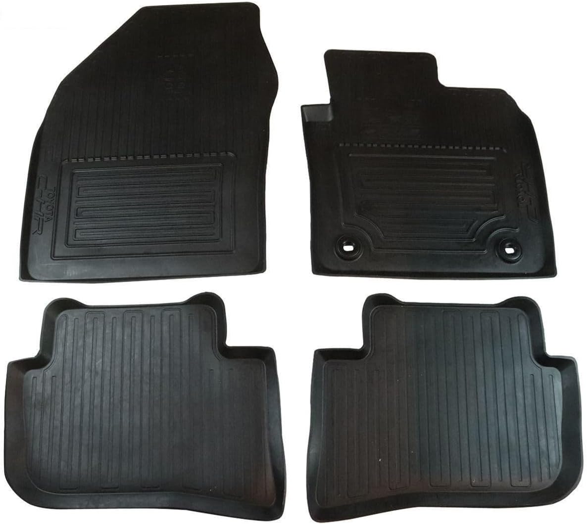 Toyota Genuine C-HR 4WD Full Set Rubber Floormats Black 2016- PW21010013