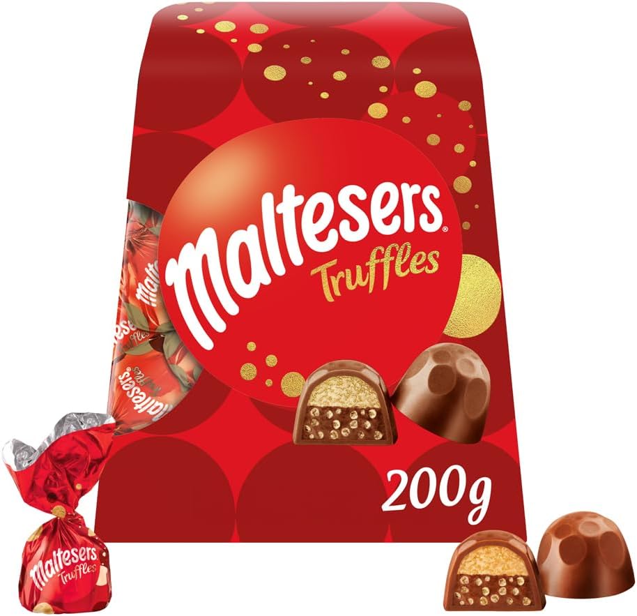 Maltesers Chocolate Truffles Gift Box, Milk Chocolate, Honeycomb & Truffle filling, 200g, Ideal for Gift, Snacks and Sharing