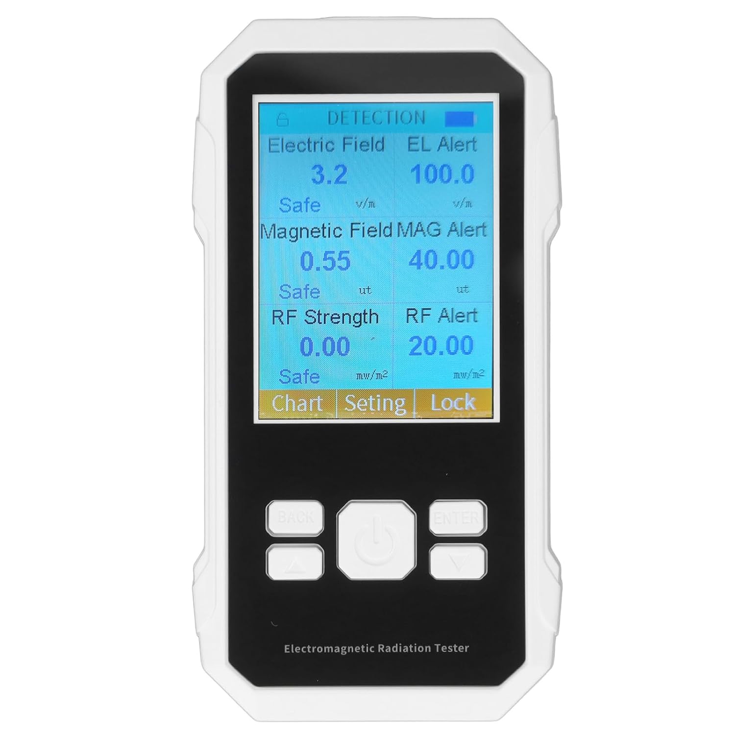 Meter Digital LCD Detector Inspect 5G Sign and Radio Frequencies 10GHz for Home Office Outdoor Ghost Hunting (White)