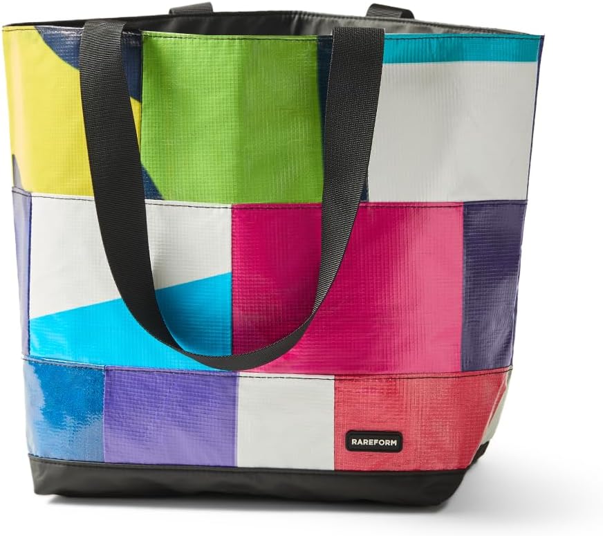 Rareform Everyday Zip Tote Bag | Reusable Tote, Shoulder Bag with Inner Pockets for Travel, Work and School | Recycled Nylon