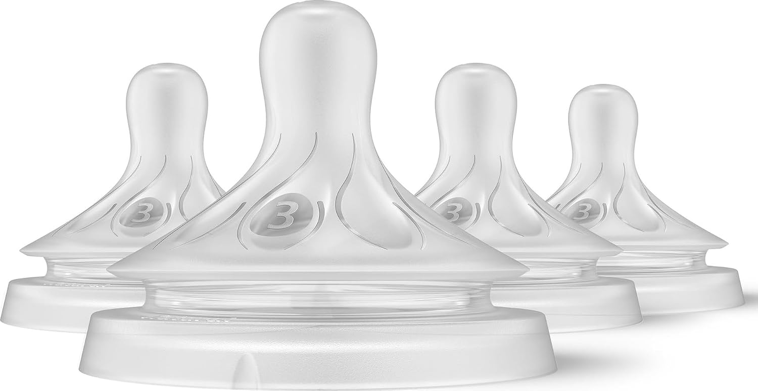 Philips Avent Natural Response Nipples, Medium Flow (Flow 3), 4-Pack, SCY963/04