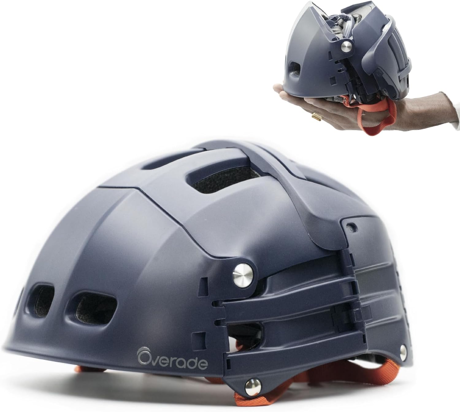 Overade Innovation - Plixi Folding Helmet for Bikes, Scooters, Rollerblades. CE EN1078 Certified, Protects Like a Conventional Helmet. Volume Divided by 3. With 2 Sizes.
