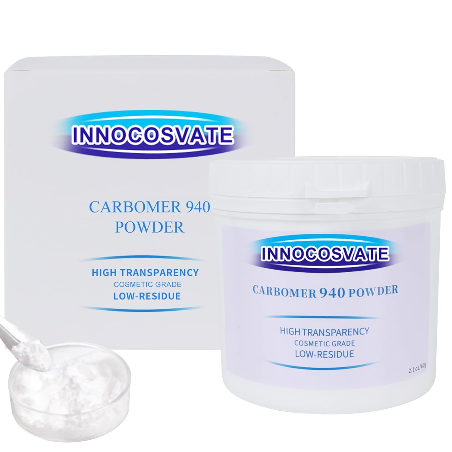 Carbomer 940 Powder 2.1 oz / 60 Gram - for Cosmetics- USP Grade High transparency, low impurities Ideal for Gels