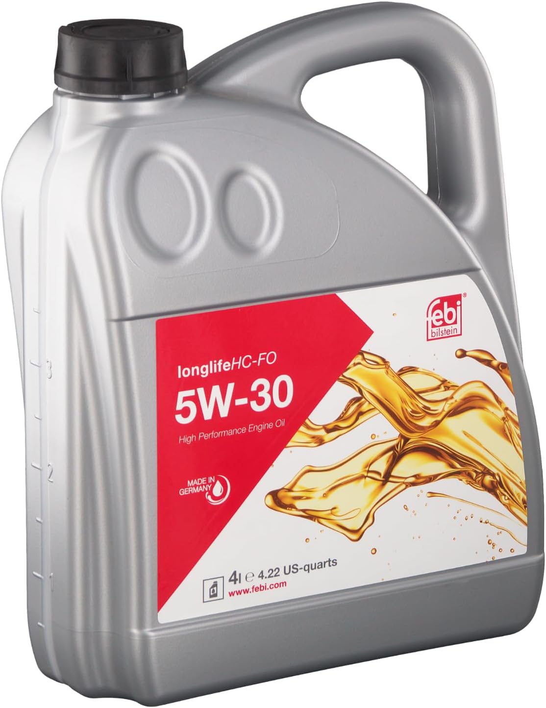febi bilstein 101151 SAE 5W-30 HC-FO engine oil, 4 litres, light brown