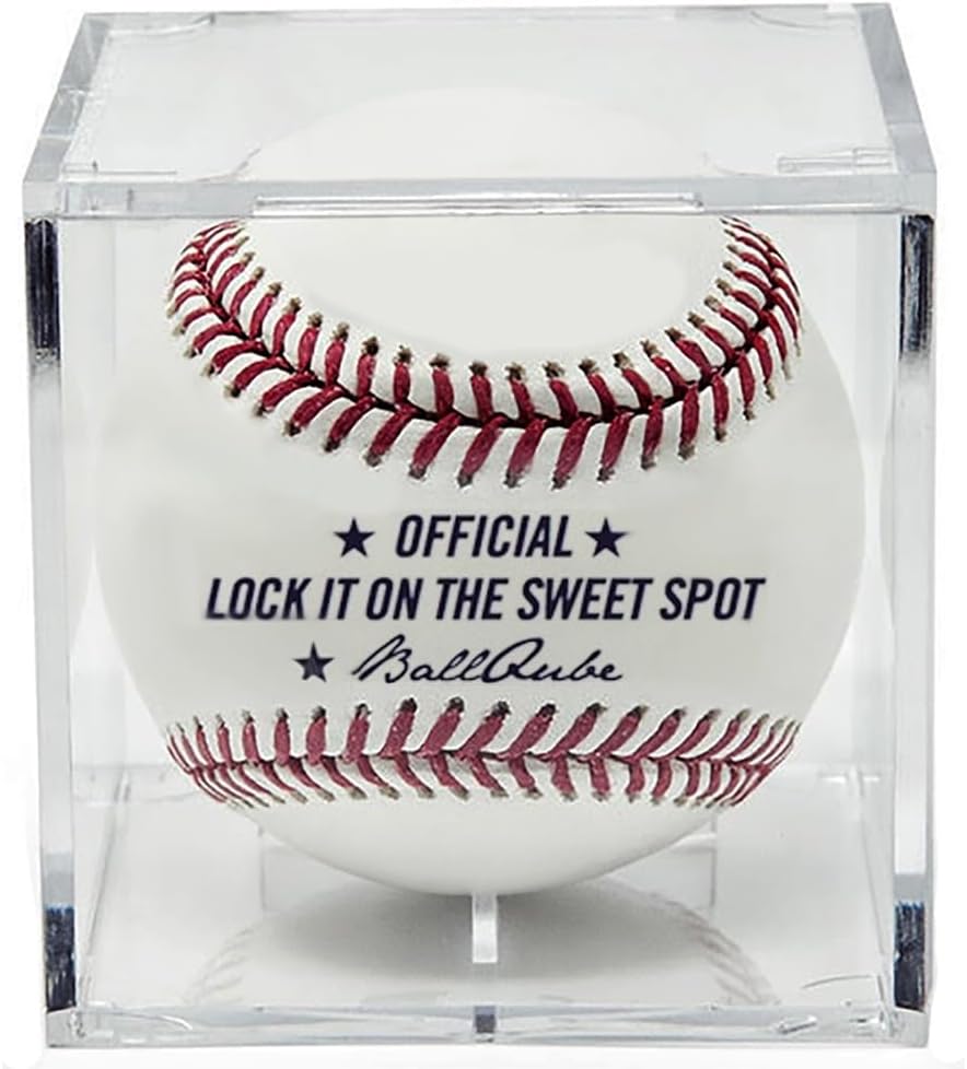 BallQube Baseball Display Case, UV Protected Square Clear Baseball Cube Memorabilia Display & Storage Sports Baseball Display Box Holder