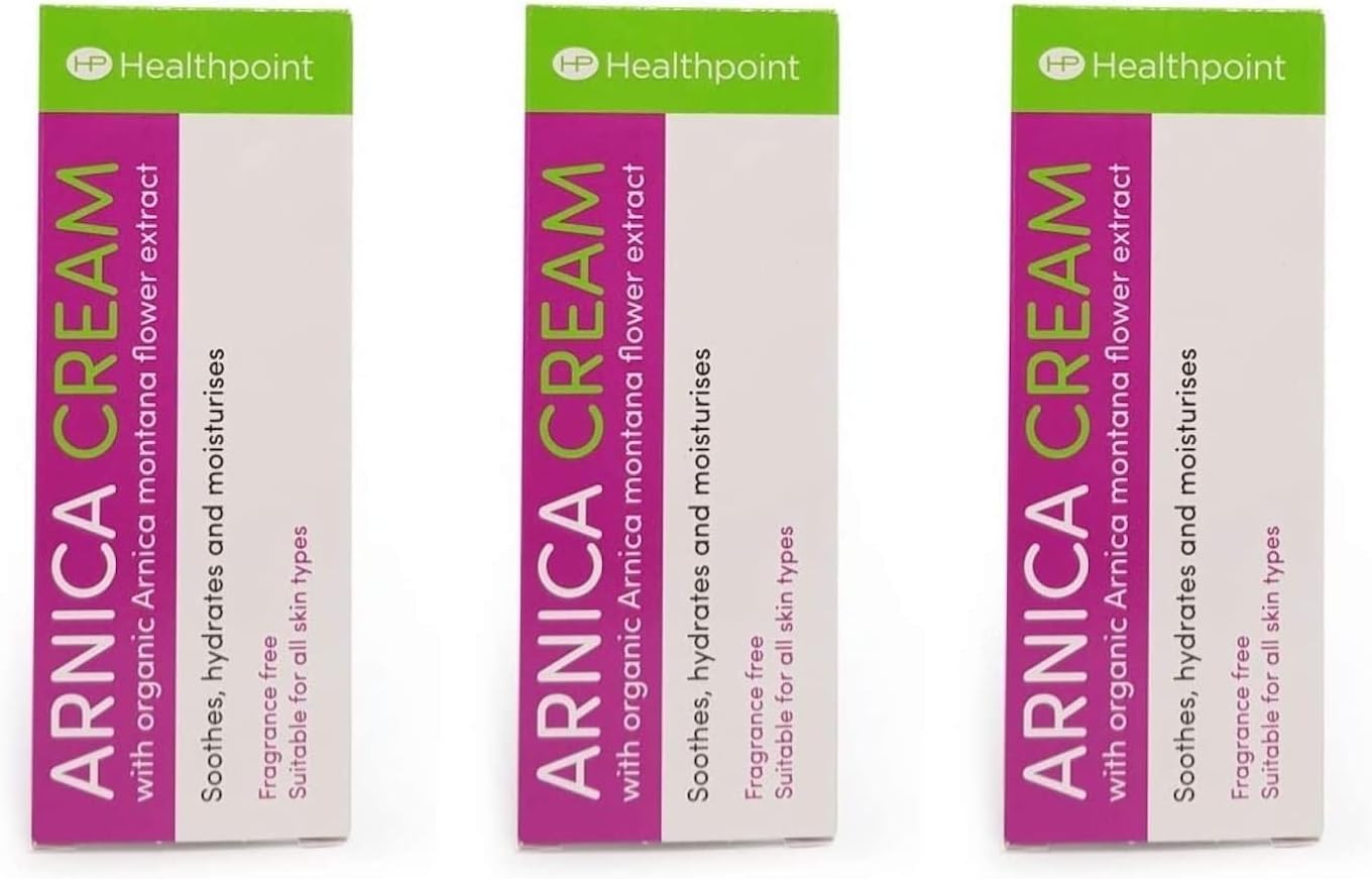 Healthpoint Arnica Cream With Organic Arnica Montana Flower Extract Almond Oil and Cocoa Butter (Triple Pack)