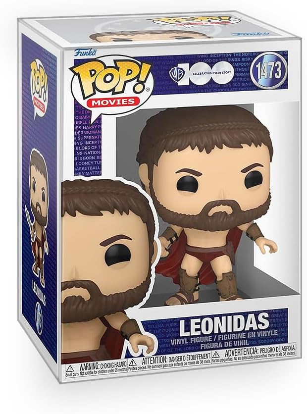 Pop Movies: 300 - Leonidas King of Spartans Vinyl Figure Bundle with Compatible Funko Box Protector
