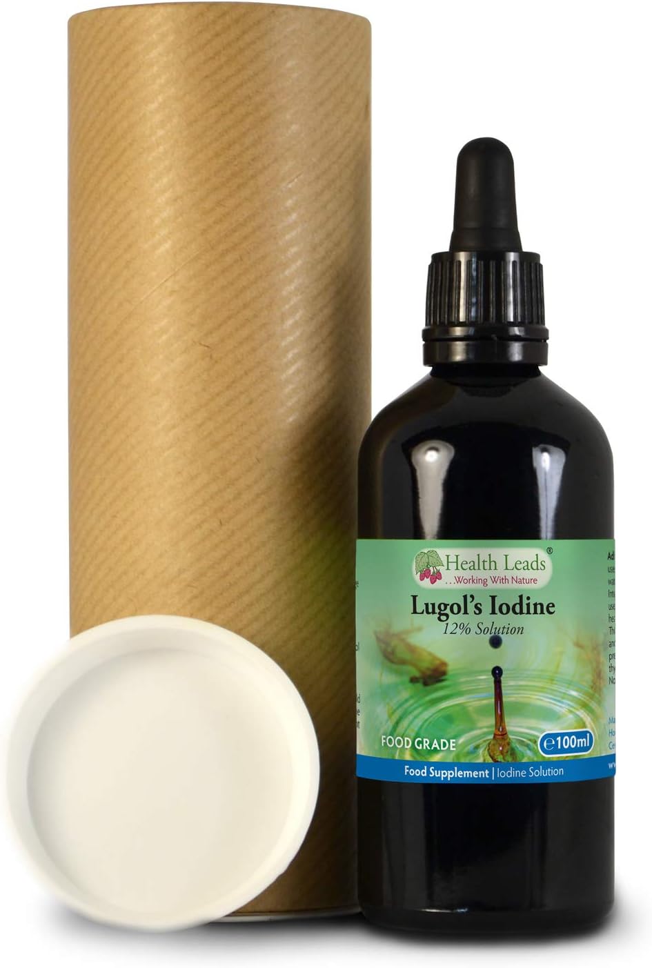 Lugols 12% Iodine Solution 100ml, High Strength, True 12% Liquid Formulation, Bulb Pipette for Easy & Accurate Dispensing, Formulated & Made in Wales…