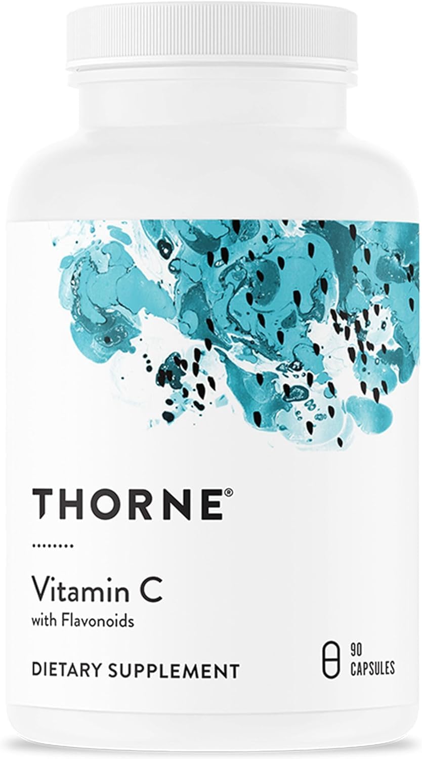 THORNE Vitamin C - Blend of Vitamin C and Citrus Bioflavonoids from Oranges - Support Immune System, Production of Cellular Energy, Collagen Production and Healthy Tissue* - Gluten-Free - 90 Capsules