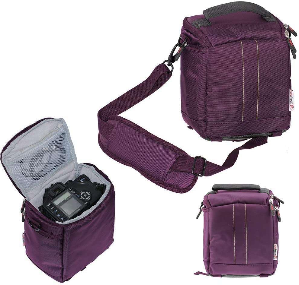 Navitech Purple DSLR SLR Camera Bag Compatible with Fulealfly 4K 48MP Digital Camera