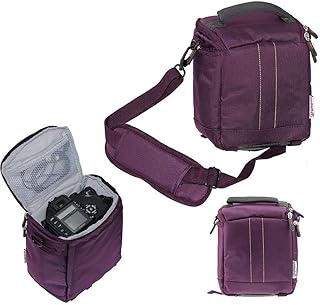 Navitech Purple Camcorder Camera Bag Compatible With Delmodes 4K Video Camera Camcorder