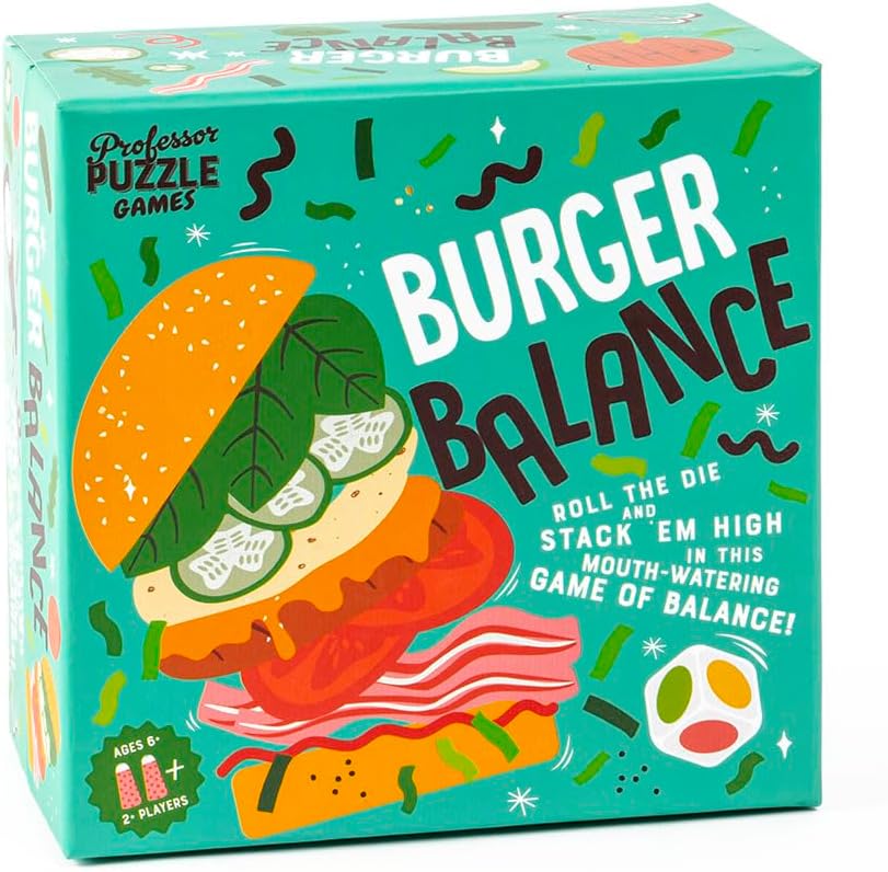 Professor PUZZLE Foodie Games - Burger Balance Stacking Game