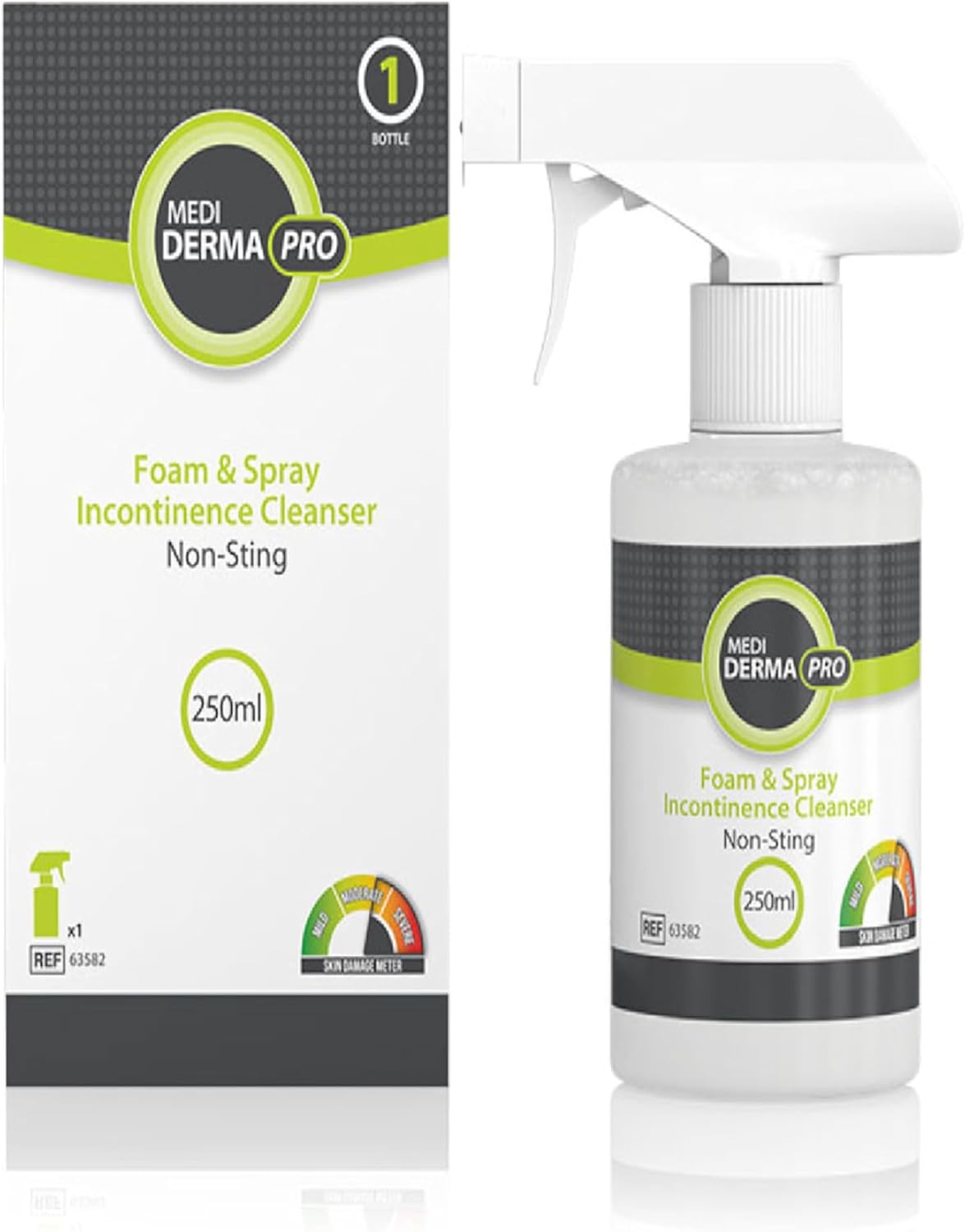 Medi Derma-Pro Skin Protectant Ointment & Foam. Long Lasting Protection Spray Incontinence Cleanser 250ml