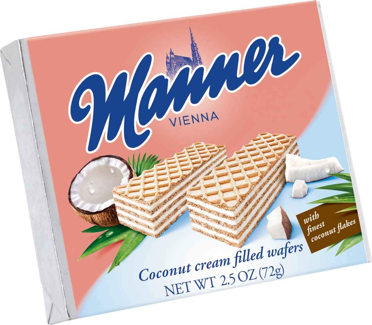 Manner Coconut Wafers, 2.54 Ounce (Pack of 12)