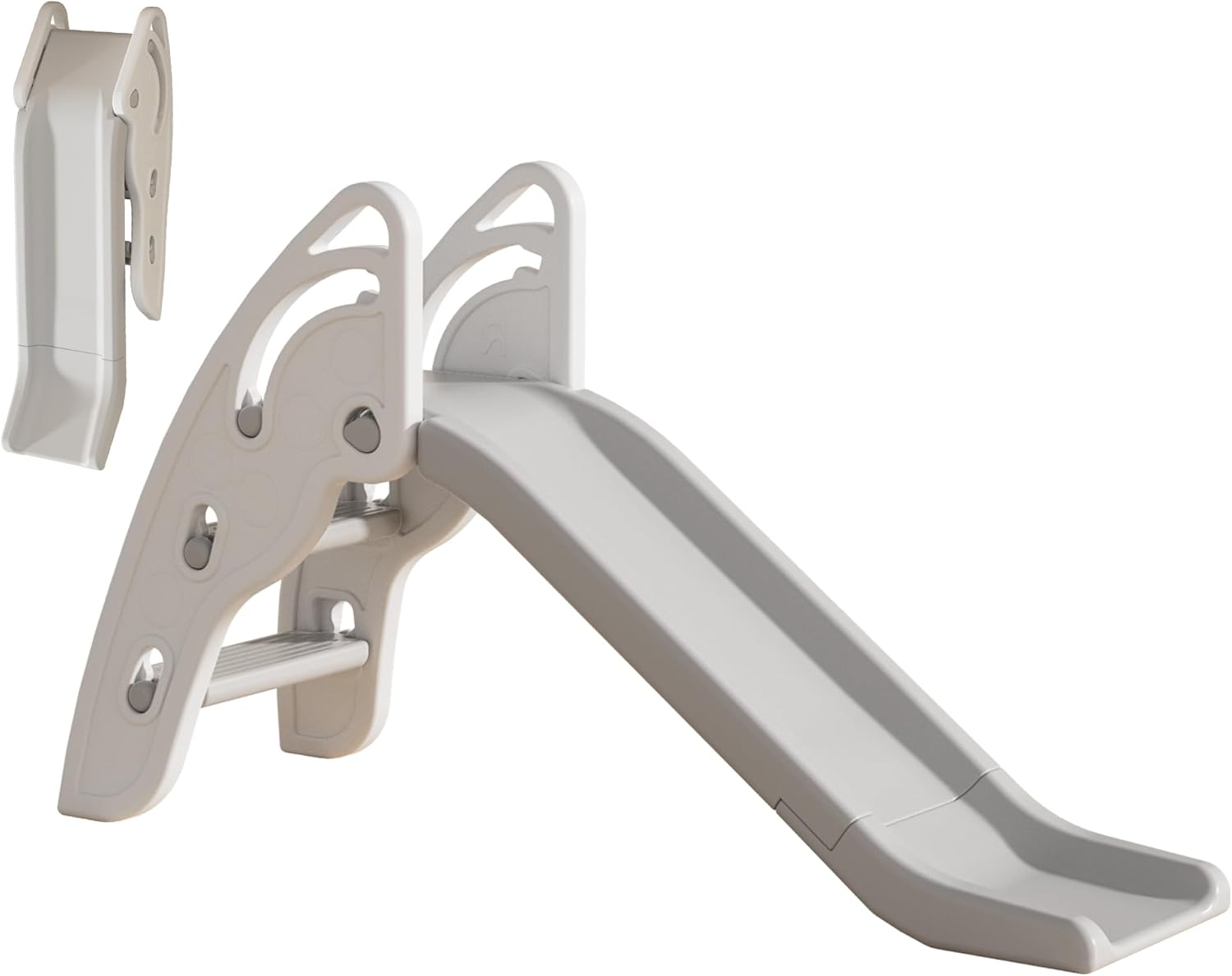 Toddler Slide Large Play Climber Slide PlaySet with Extra Long Slipping Slope Indoor Slide Kids Slide Toddler Playground Toddler Slide Outdoor Toys for Toddlers (White)