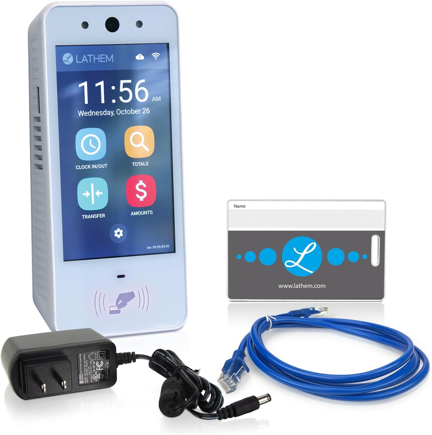 Lathem Touch-Free Wi-Fi Time Clock System w/ 15 Badges (PCEXPRESS)
