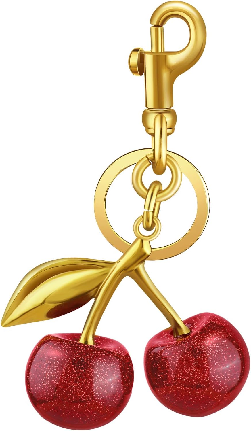 Cherry Bag Charm Cute Key Chains Cherry Purse Charms for Handbags, Strawberry Keychain Mother's Day Gifts