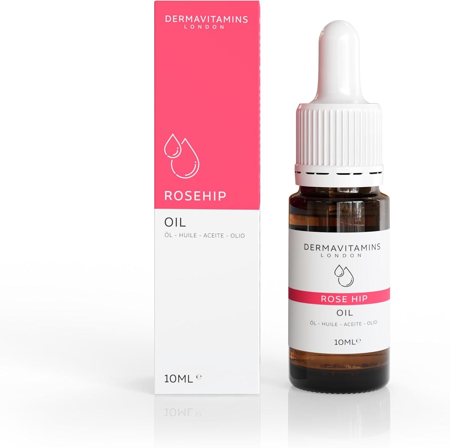 DermaVitamins 100% Organic Cold-Pressed Rose Hip Oil (10ml)