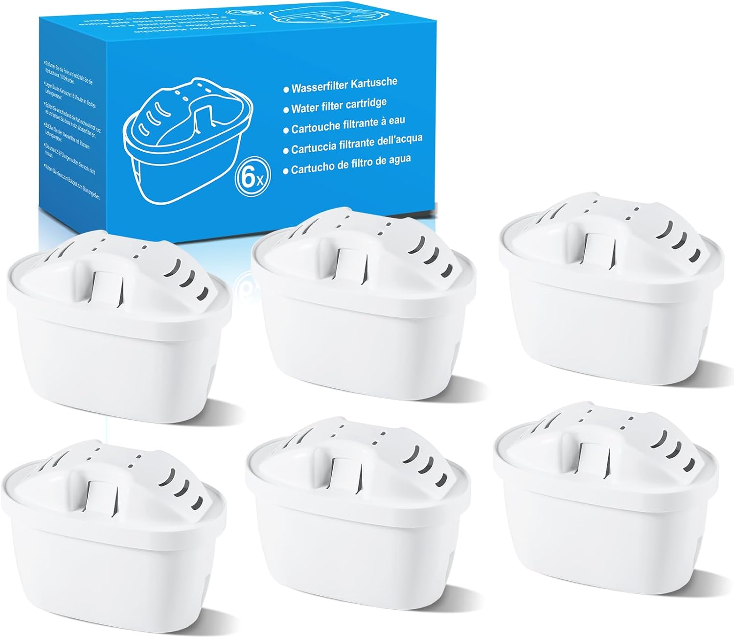 Mutital Water Filter Cartridges(2025 New), Replacement for Brita® Maxtra+® Plus, Maxtra Pro All-in-1, Compatible with Brita Marella Jug, Britta Kettle, Reducing impurities, Chlorine, PFAS, pesticides