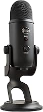 Logitech for Creators Blue Yeti USB Microphone for Gaming, Streaming, Podcasting, Twitch, YouTube, Discord, Recording for PC and Mac, 4 Polar Patterns, Studio Quality Sound, Plug & Play-Blackout