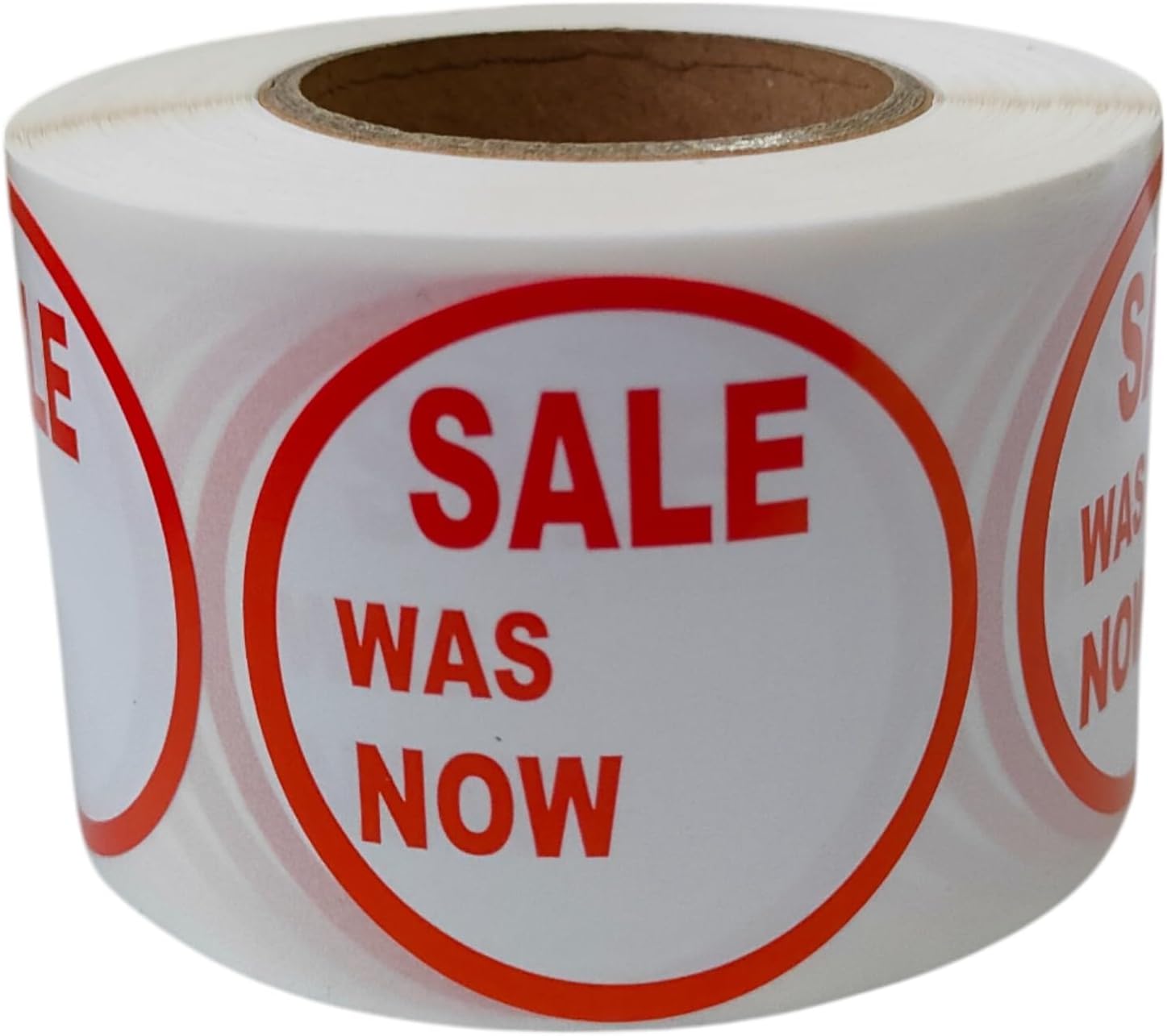 45mm Red Price Stickers Roll – 500 Self-Adhesive Labels for 50p to £100 – Retail, Market Stall, Garage Sale, Product Tagging – Easy Peel Design for Quick Application (Sale was Now)