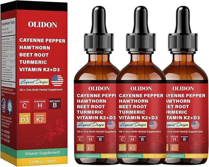 New Cayenne Pepper Drops, 60ml Clean Cayenne Pepper Hawthorn Beet Root - 3 Bottles （90-Day Supply）