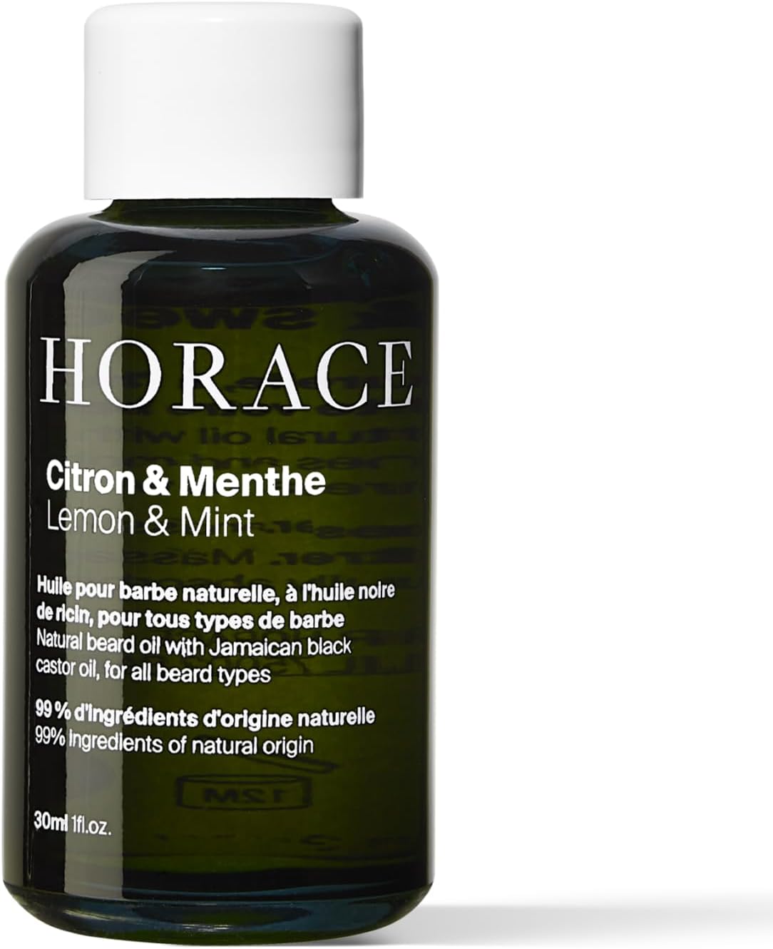 HORACE Lemon & Mint Beard Oil for Men - Conditioner with Argan Oil - Gentle Beard Care for All Skin Types - Citrus, Aromatic Scent, 30 ml