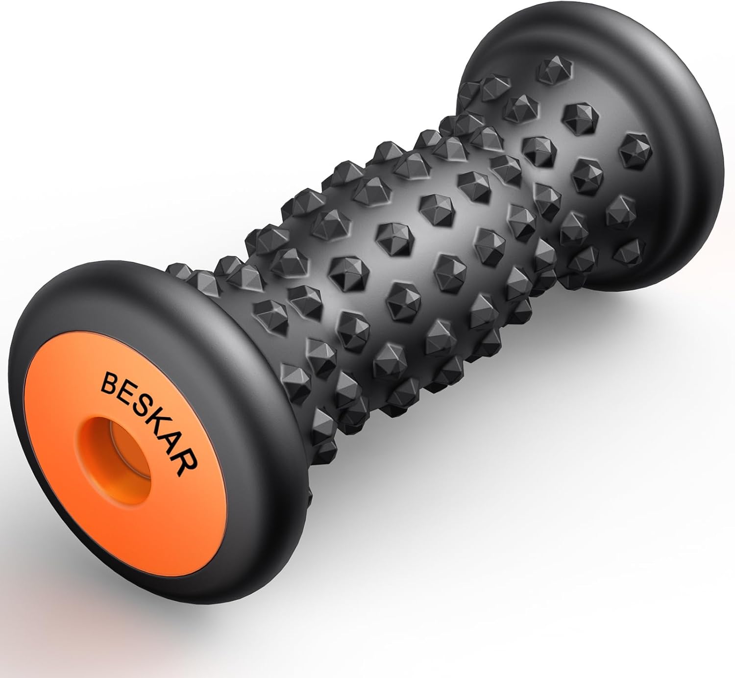 BESKAR Foot Massager for Plantar Fasciitis Relief, Deep Tissue Muscle Massager Roller for Foot Arch Pain, Heel Spur Pain, Stress Relief, Neuropathy, Reflexology Tool (Black)