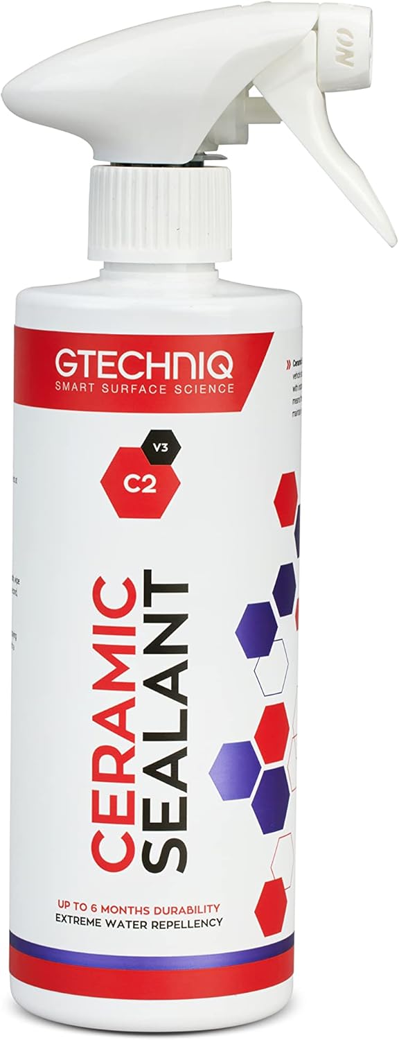Gtechniq C2 Ceramic Sealant for Cars, Protect Car Paintwork, Trim, Tyres and Windows, High Shine, Easy to Apply - 500ml (Sufficient for 2-3 Large Cars)