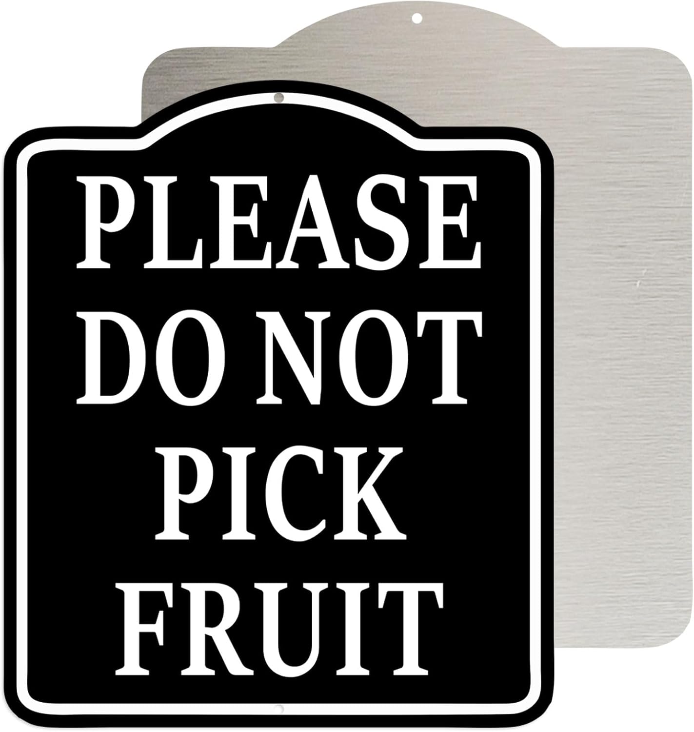 Please Do Not Pick Fruit Sign, Joyfulmap Aluminum Composite Sign for Garden, Outdoor, House Room, Restaurants Decorative, 8.5"x10",Black