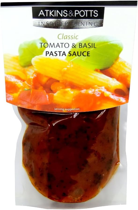 Atkins & Potts - Classic Tomato & Basil Pasta Sauce - 350g (Case of 6)