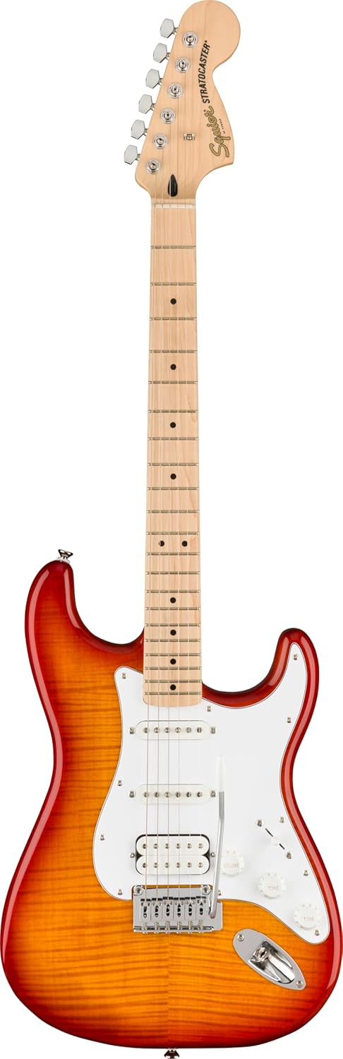 Affinity Series Stratocaster FMT HSS, Maple Fingerboard, White Pickguard, Sienna Sunburst