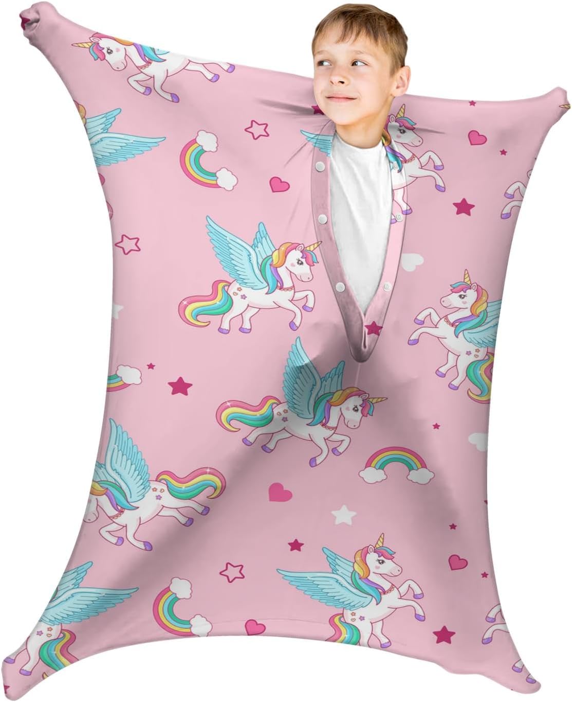 Dynamic Movement Unicorns Sensory Body Sock - Stretchable Sensory Sack - Help Kids Relax and Focus - Stress Relief Anxiety Autism ADHD Tactile Items for Therapeutic Play (Small)