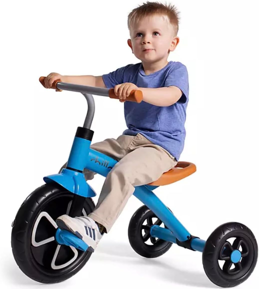 Chillafish Ziggi Ride-On Tricycle-Puncture Free Tires-Carry Handle at The seat-Blue