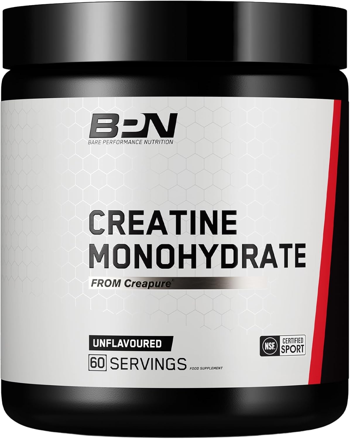 Bare Performance Nutrition, BPN Pure Creatine Monohydrate by Creapure, Unflavored, 60 Servings, Net Weight 210g