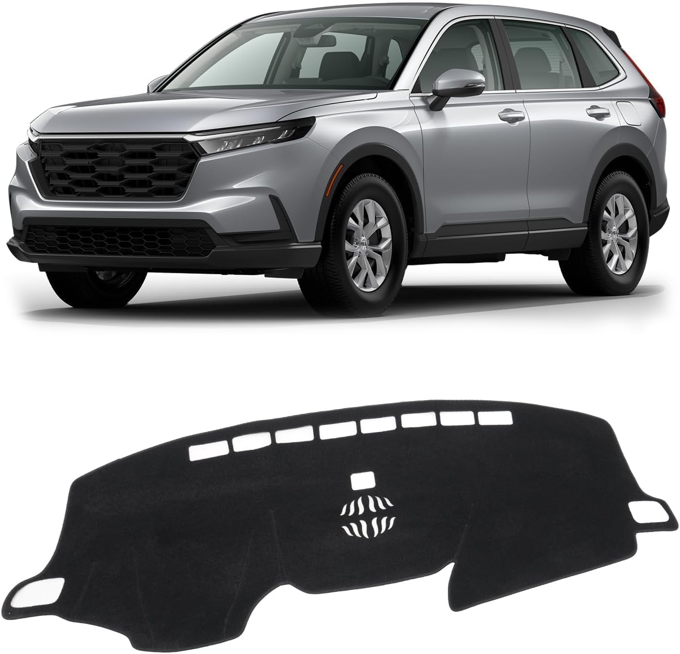 KUST Car Dash Cover Mat for Honda CR-V CRV 2017-2022 Left Hand Driving Non-Slip Dashboard Cover Interior for CR-V CRV Accessories Custom Fit Dash Mat Sunshade Windshield Glare Black