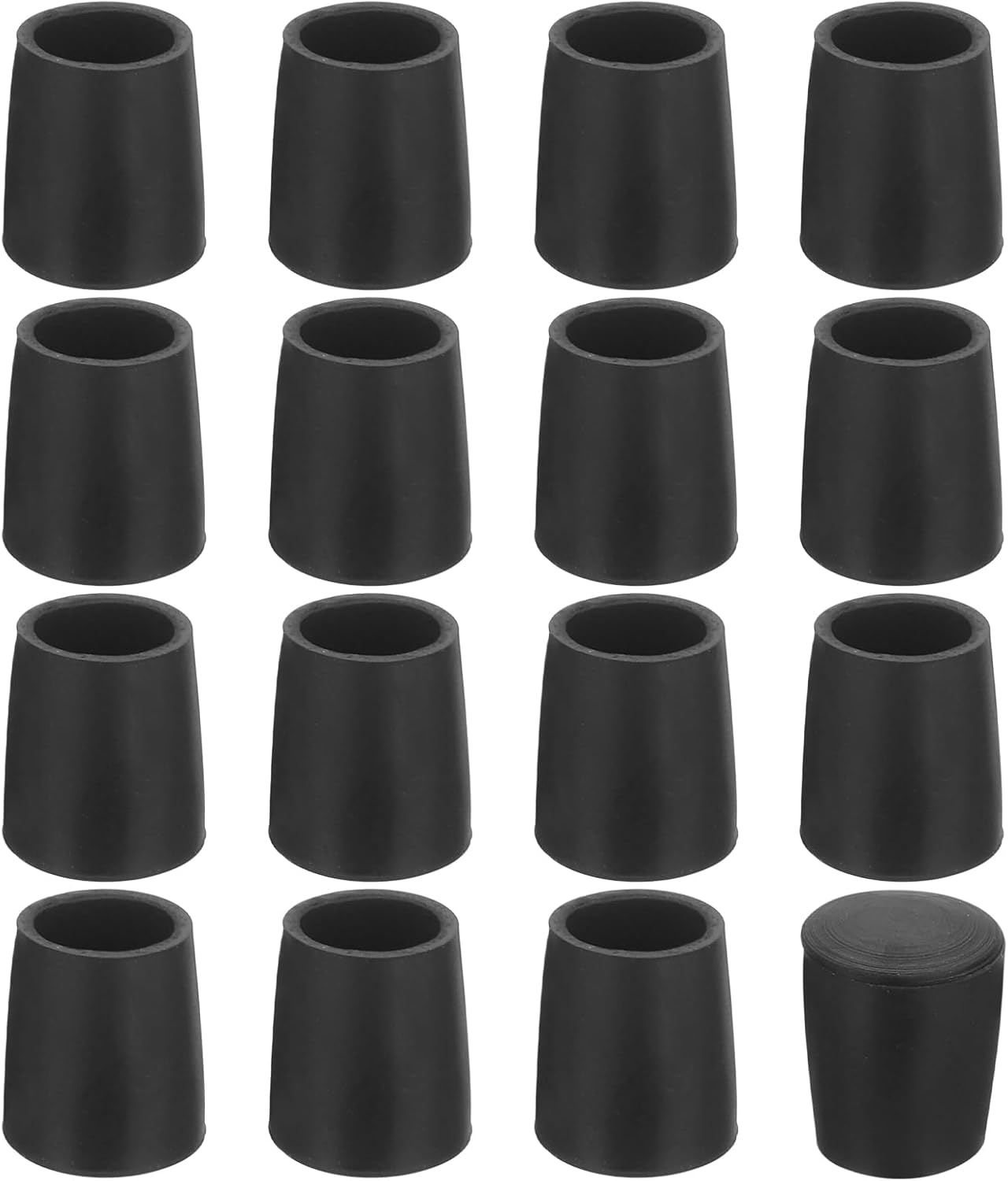 sourcing map 38Pcs Chair Leg Caps, Fit OD 8mm (1/3 Inch) Non-Marking PVC Chair Leg Tips Non-Slip Chair Leg Floor Protectors Round Table Covers End Caps for Furniture, Black