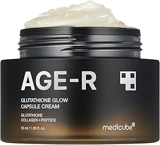 Medicube AGE-R Glutathione Glow Capsule Facial Cream - Instant Lifting Moisturizer - Collagen Peptide For Hydrating Glow - Improve Blemishes, Uneven Skin Tone - Korean Skin Care 1.69 fl.oz