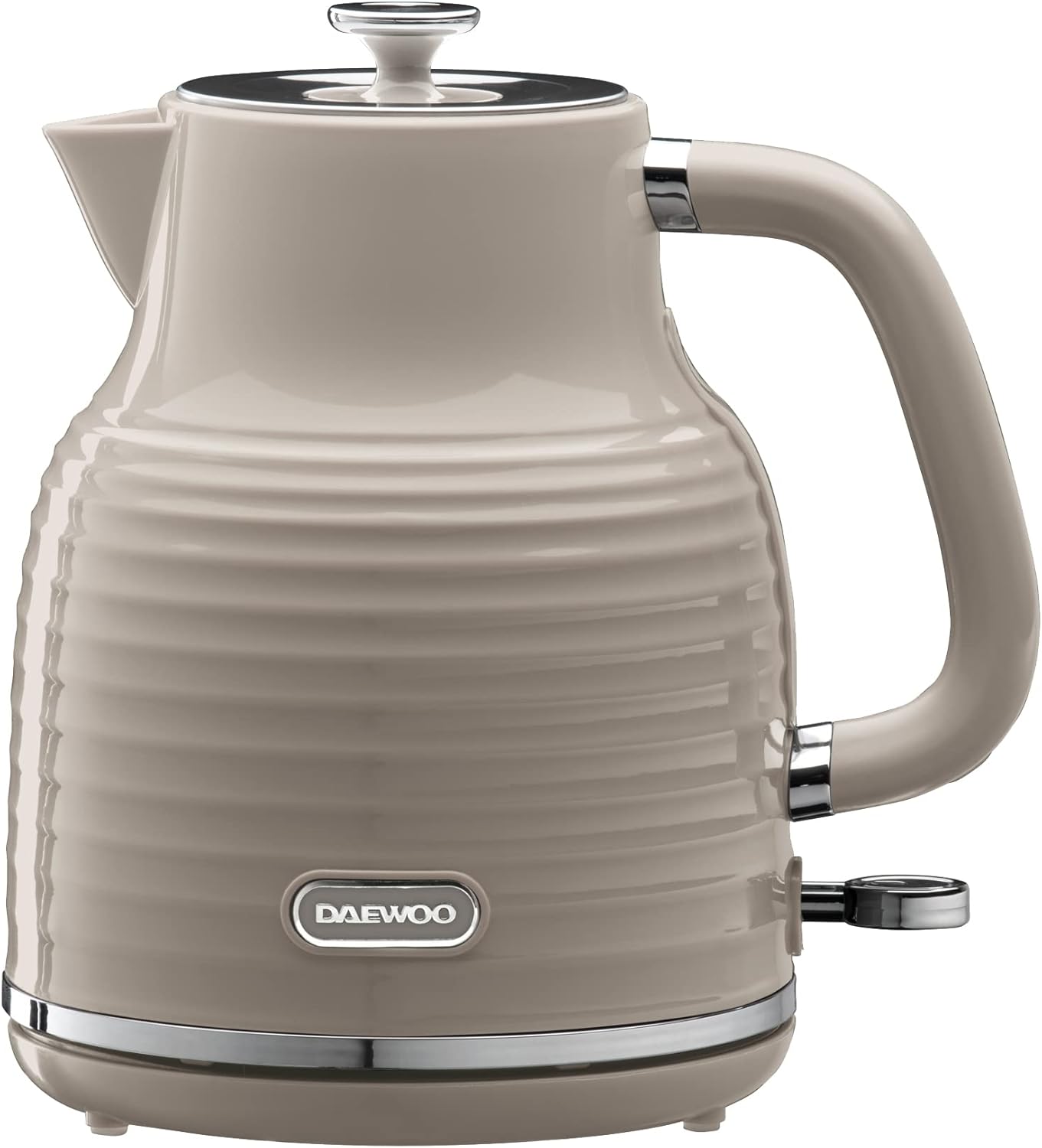 Daewoo Sienna 1.7L Rapid Boil Kettle, 3KW Cordless Electric Kettle, 360° Base, Auto Shut Off, Taupe Finish, Home, Office, Student Kitchen
