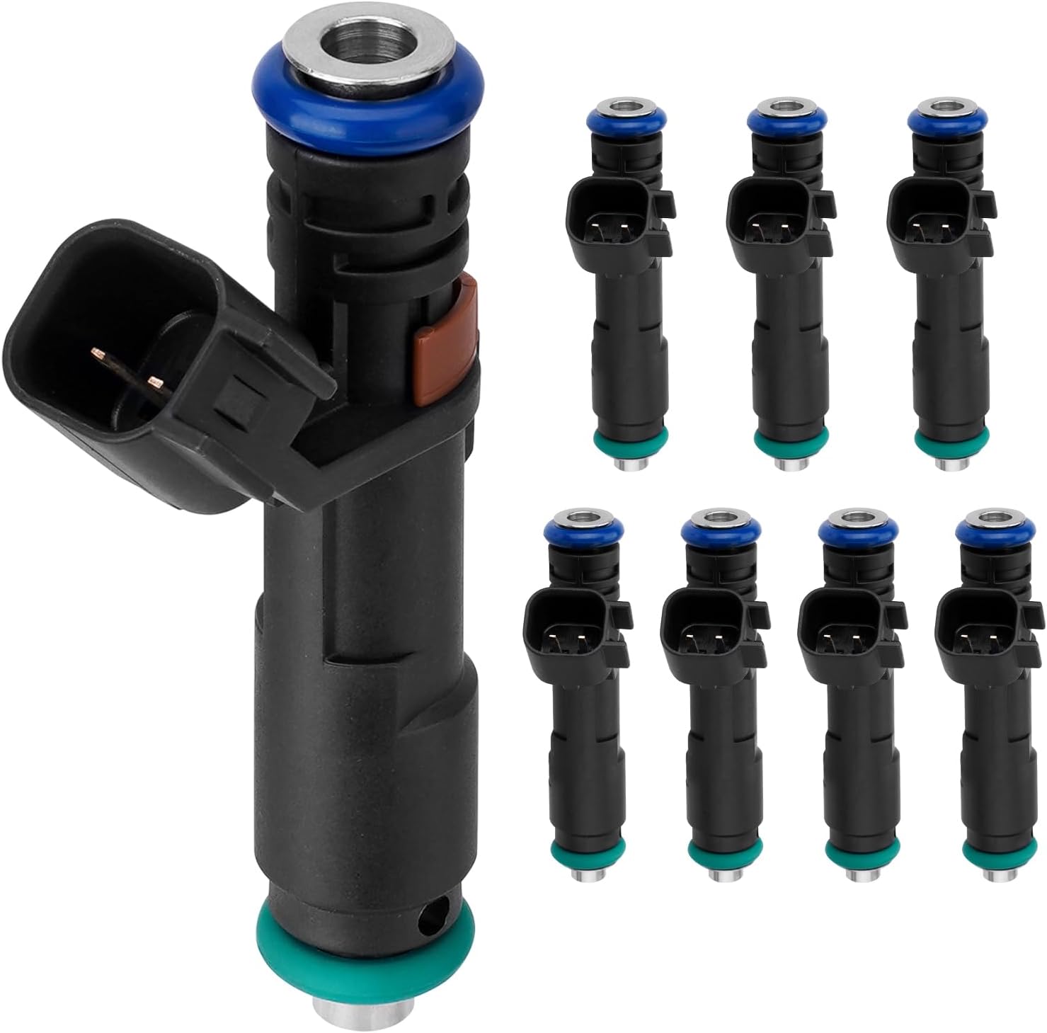 Set of 8 Fuel Injectors Compatible with Ford Expedition 2005-2006 F-150 F-250/F-350 Super Duty 2005-2007 Lincoln Navigator 2005-2006 Mark LT 2006-2007 Replace # FJ817 4G2142 5C3Z9F593DC
