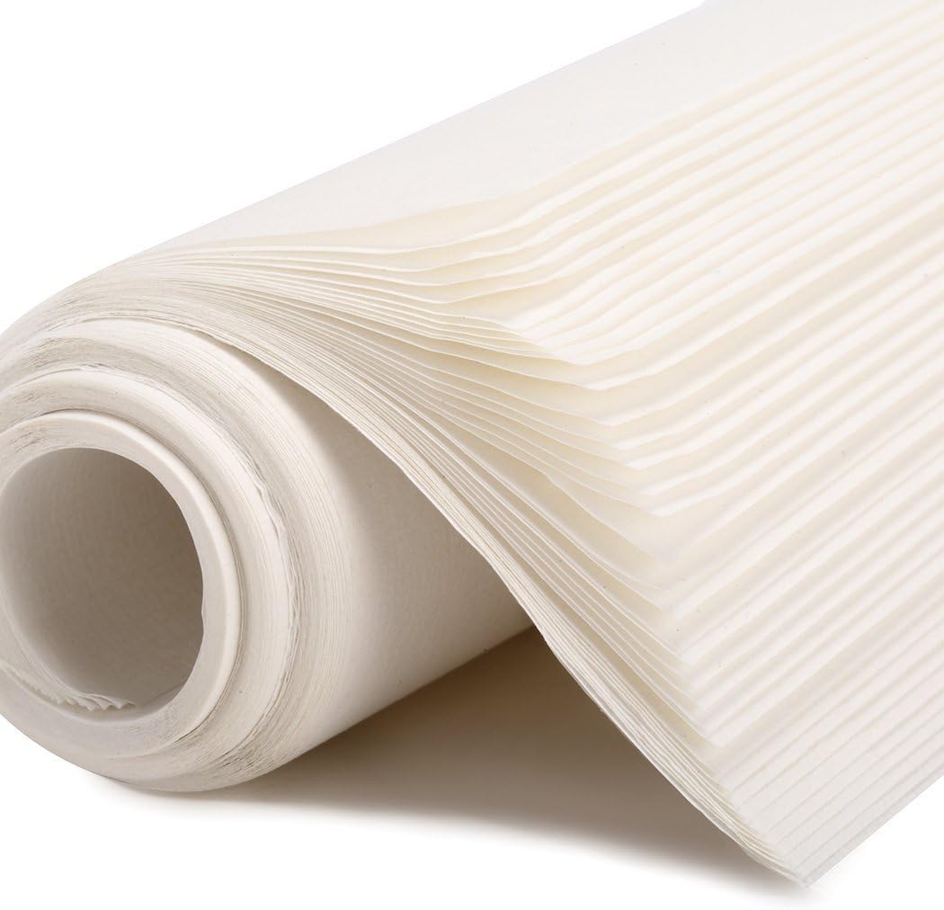 Teagas Chinese Calligraphy Brush Ink Writing Sumi Paper/Xuan Paper/Rice Paper for Chinese Calligraphy Brush Writing Sumi Set, 14 x 10 Inch