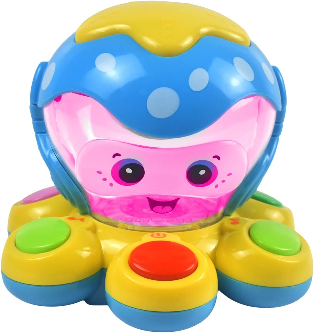Cemirk Baby Toys 6 Months Plus - Sensory Toys for Babies 6 to 12 Months -Mini Octopus Light-Up Toys with Music for Learning Fine Motor Skills. (Size:10cm*10cm*10cm)