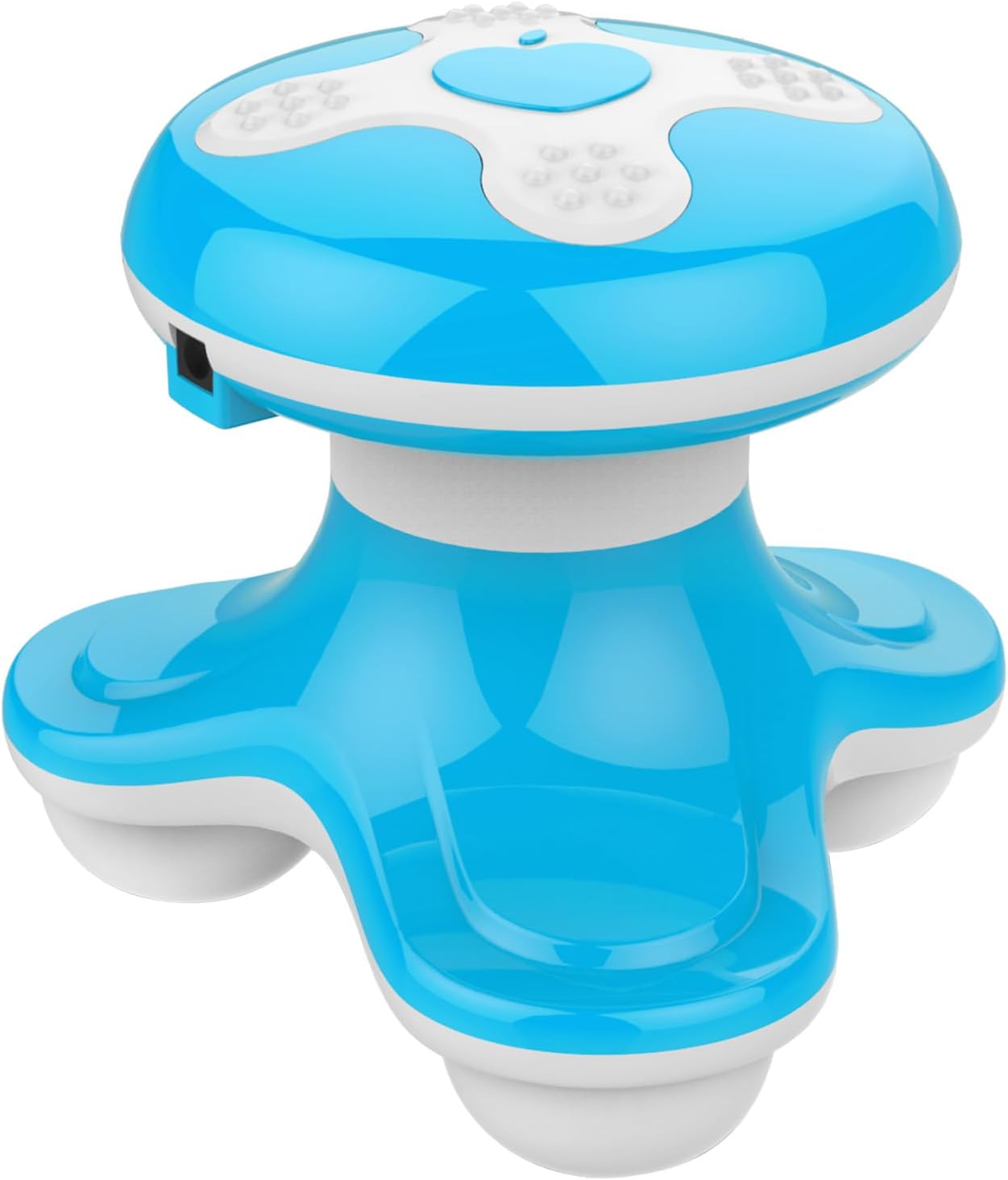 SEYRLMK Mini Massager Portable Handheld Electric Vibration deep Tissue Impact Body Massager, Suitable for The Back, Neck, Hands, Shoulders, Powered by 3AAA Battery or USB Cable (Blue)