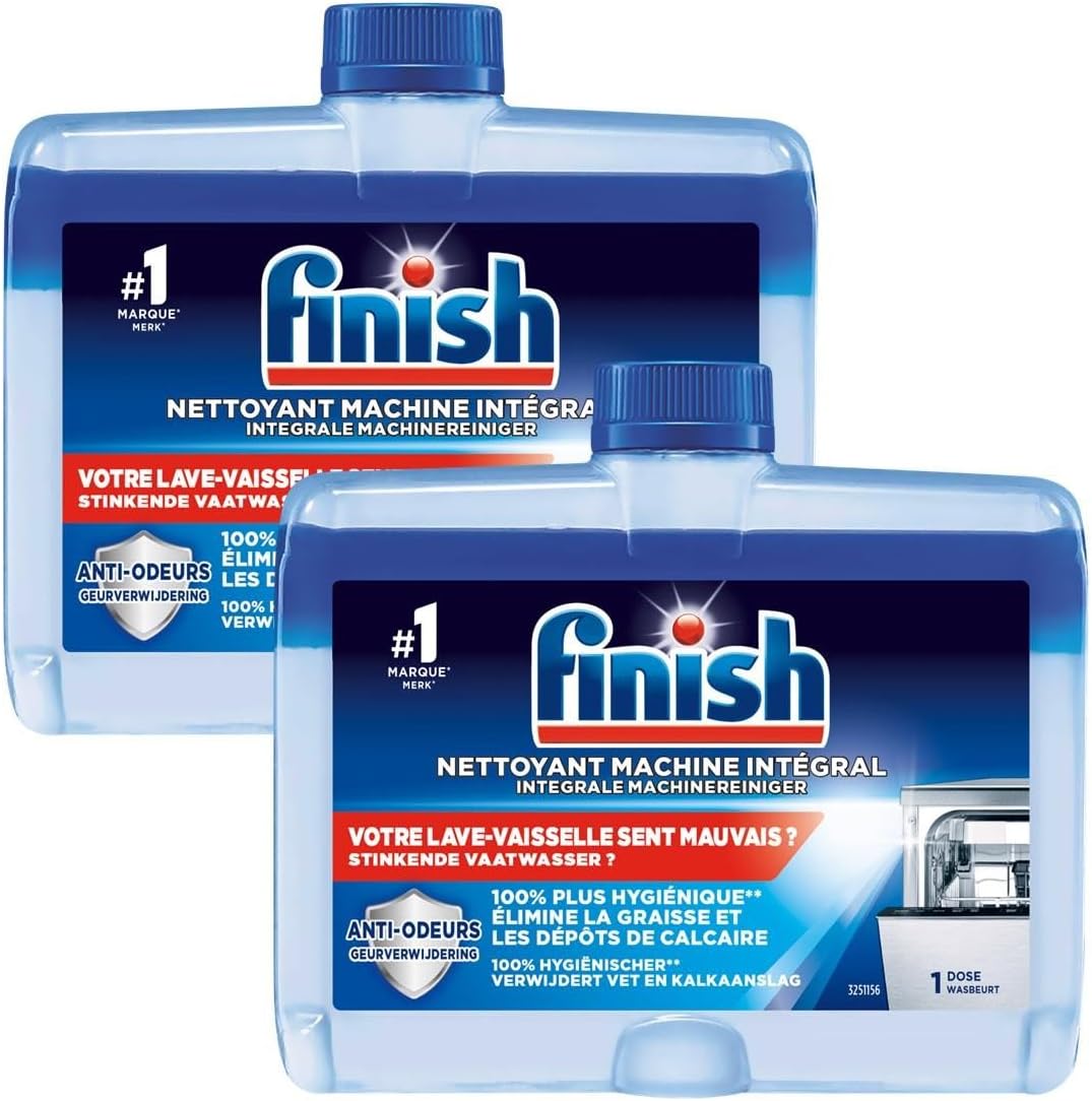 Finish Dishwasher Cleaner Dual Action Twin Pack (2 x 250ml)