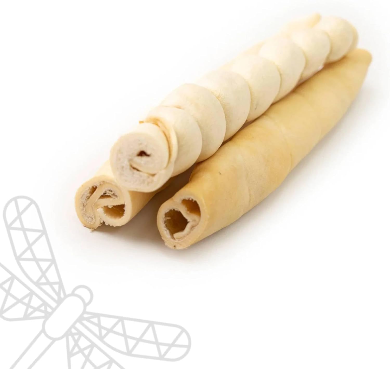 Dragonfly Products | Natural Dog Chew Rolls | Long-Lasting, Grain-Free Beef Treats | Healthy, High Protein Chews for Dental Health | 100% Natural Beef Skin - available in 1, 3 & 5pcs (1 Roll)