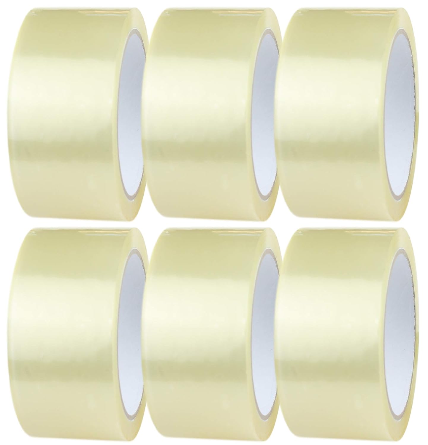 Clear Tape 6 Rolls of 48mm x 66m Clear Tape Rolls | Clear Packaging Tape for Packing Parcels, Boxes, Cartons, Postage, Moving House | Adhesive Clear Packing Tape | Transparent Tape